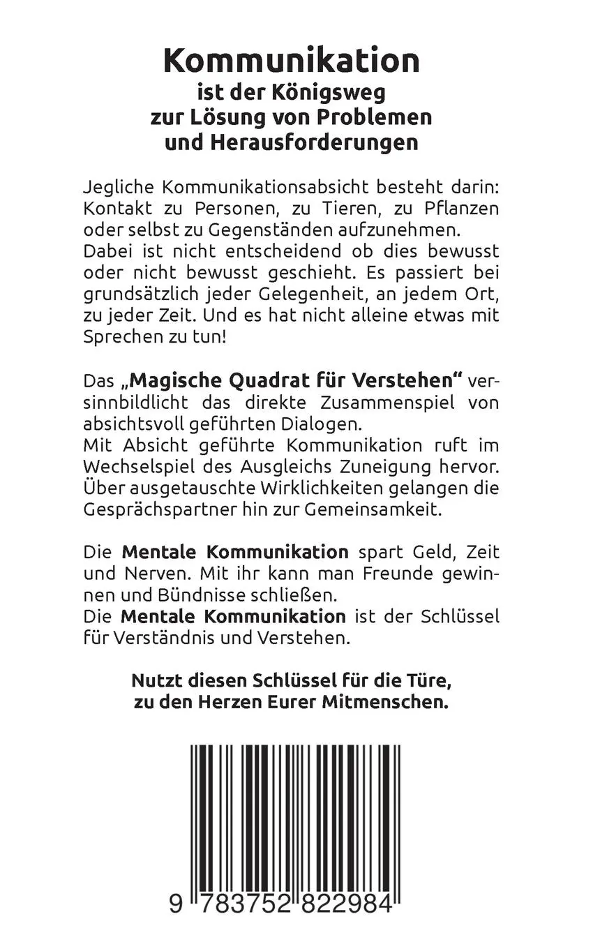 Rückseite: 9783752822984 | Magisches Quadrat | Kommunikation ist der Königsweg | Günter Skwara