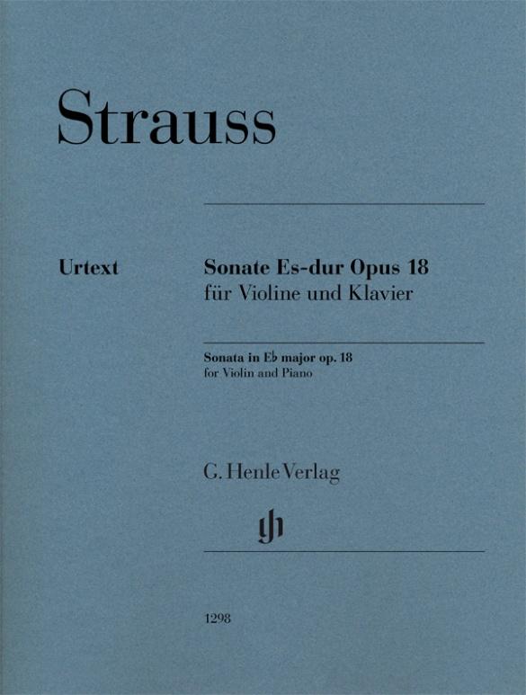 Cover: 9790201812984 | Sonata in E Flat Major Op. 18 | Violin and Piano | Richard Strauss