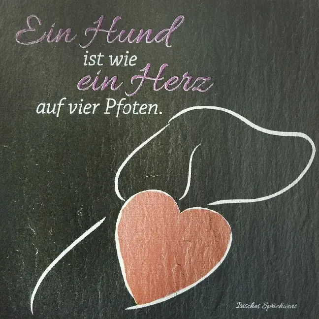 Cover: 4036526703084 | Schieferrelief, Ein Hund ist wie ein Herz auf vier Pfoten | Deutsch