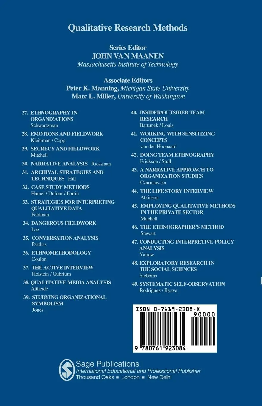Rückseite: 9780761923084 | Systematic Self-Observation | Noelie Rodriguez (u. a.) | Taschenbuch