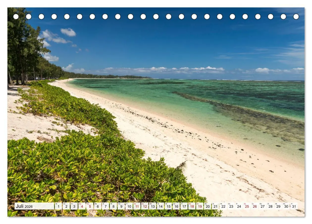 Bild: 9783457933084 | Traumstrände auf Mauritius (Tischkalender 2026 DIN A5 quer),...