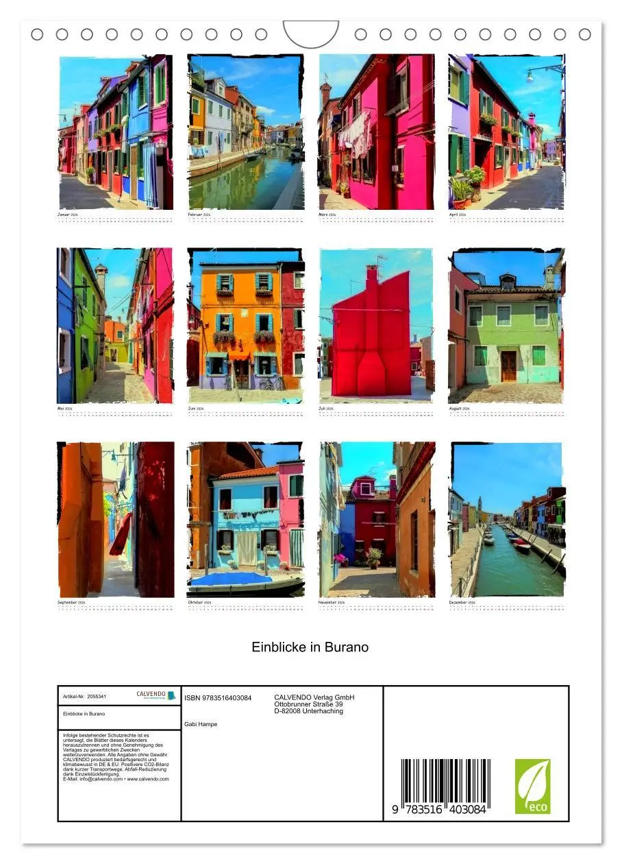 Bild: 9783516403084 | Einblicke in Burano (Wandkalender 2026 DIN A4 hoch), CALVENDO...