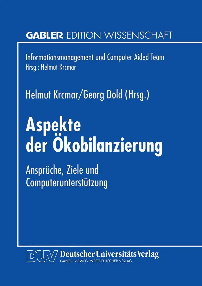 Cover: 9783824463084 | Aspekte der Ökobilanzierung | Georg Dold (u. a.) | Taschenbuch | vii
