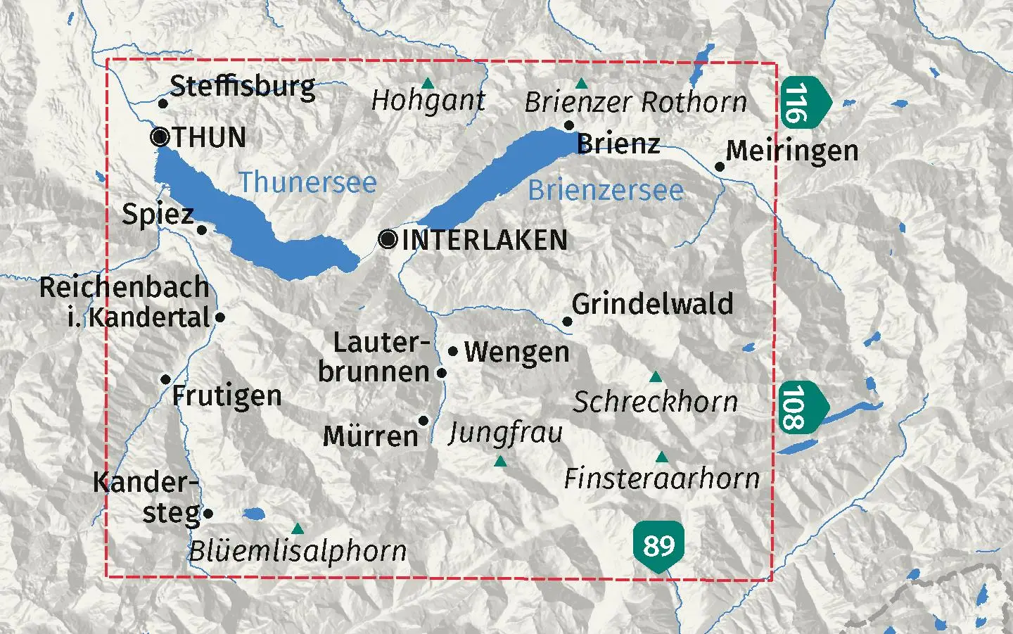 Bild: 9783991543084 | KOMPASS Wanderkarte 84 Jungfrau-Region, Thunersee, Brienzersee...