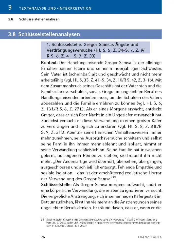 Bild: 9783129303184 | Die Verwandlung von Franz Kafka | Textanalyse und Interpretation