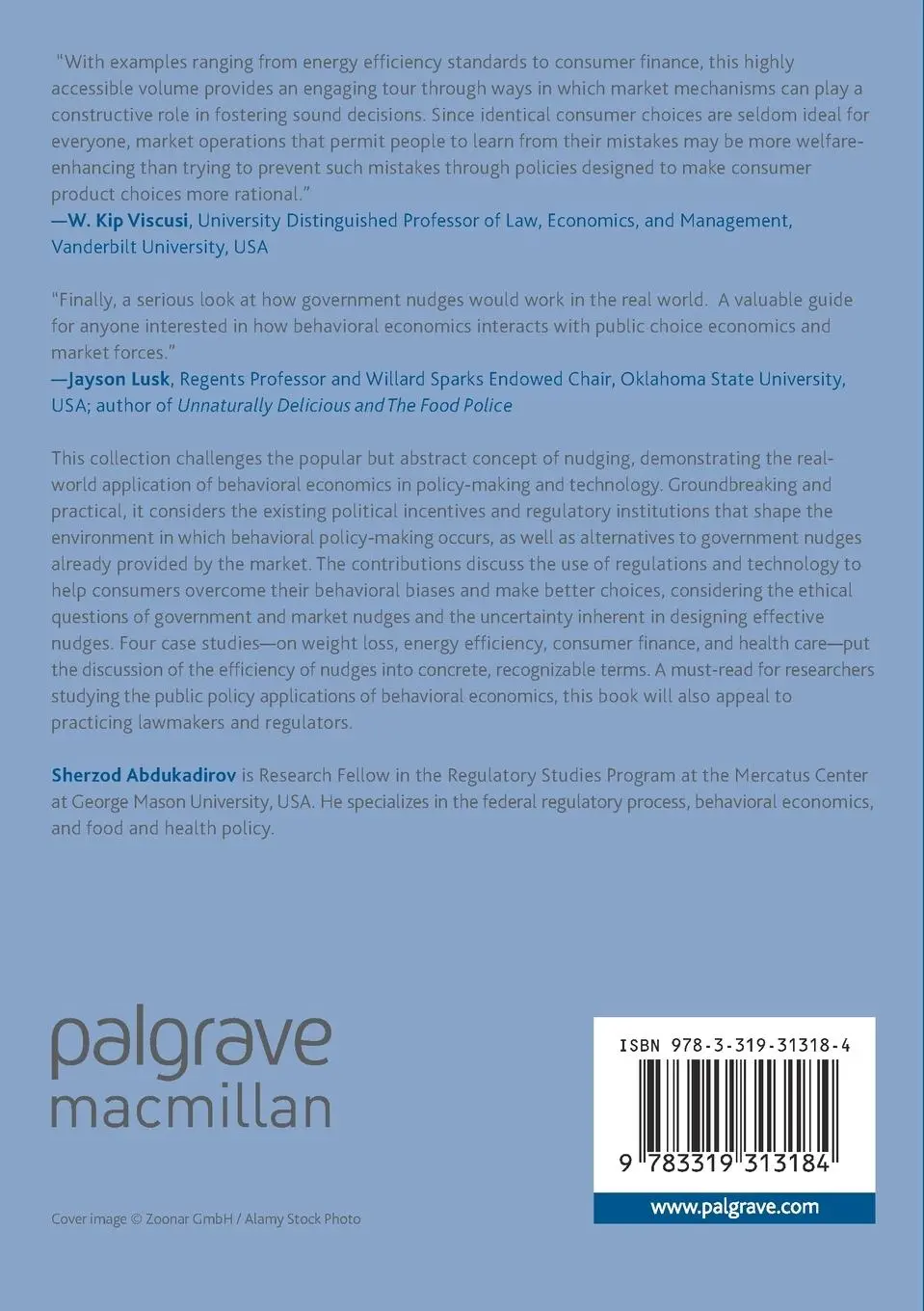 Rückseite: 9783319313184 | Nudge Theory in Action | Behavioral Design in Policy and Markets | xix