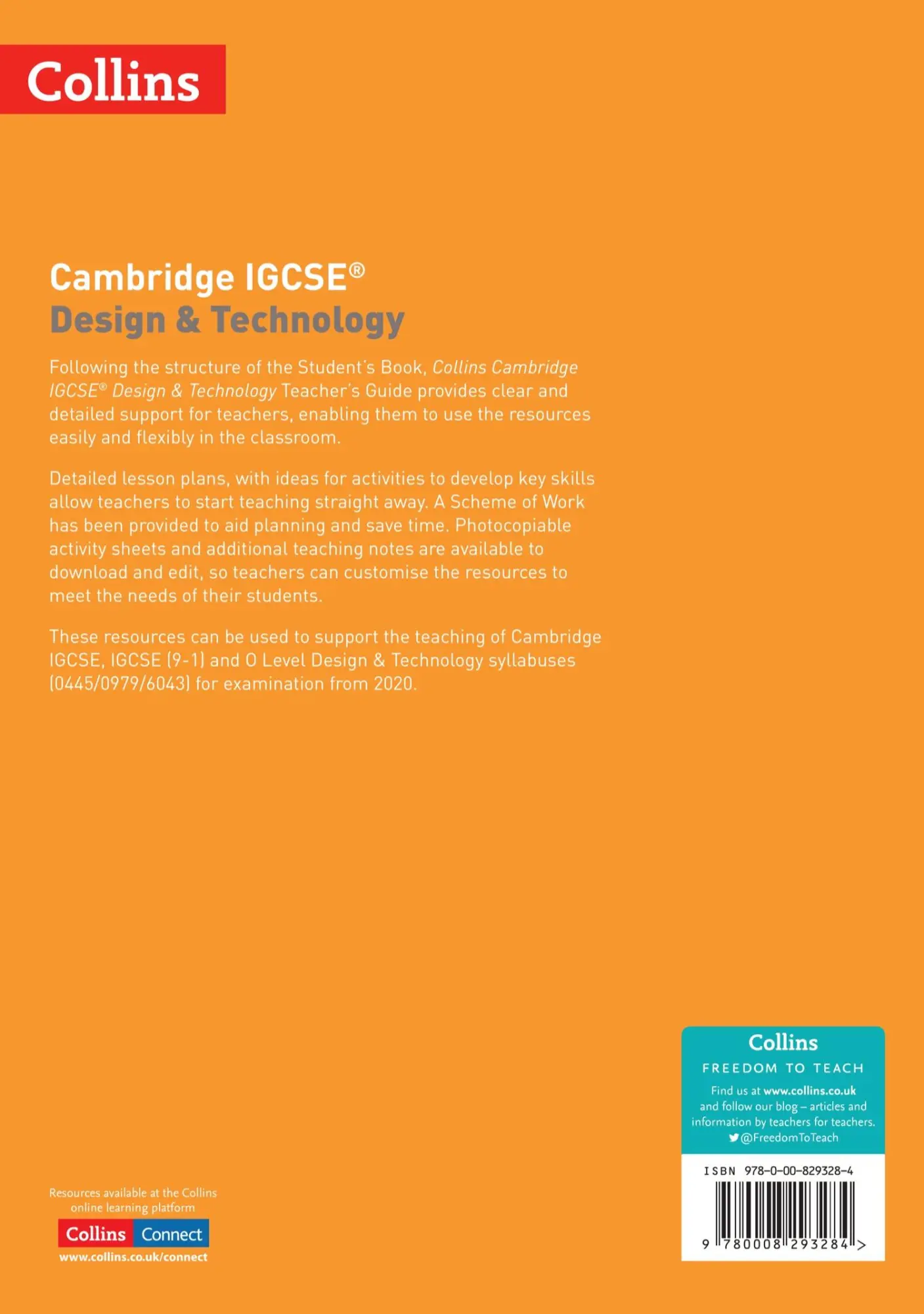 Rückseite: 9780008293284 | Cambridge Igcse(tm) Design &amp; Technology Teacher's Guide | Ross (u. a.)