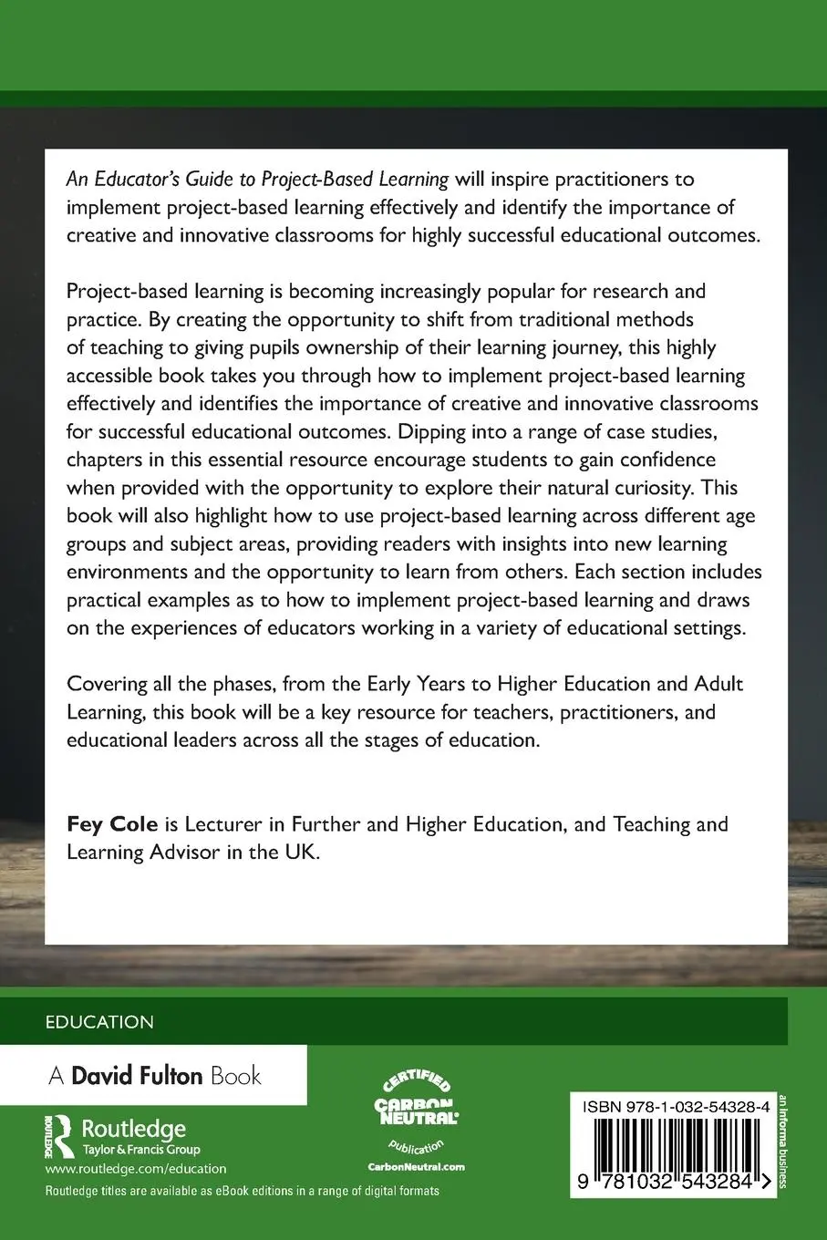 Rückseite: 9781032543284 | An Educator's Guide to Project-Based Learning | Fey Cole | Taschenbuch