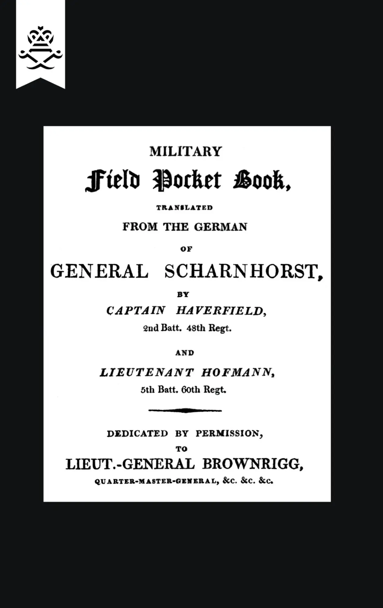 Cover: 9781847343284 | MILITARY FIELD POCKET BOOK 1811 (translation of General Scharnhorst)