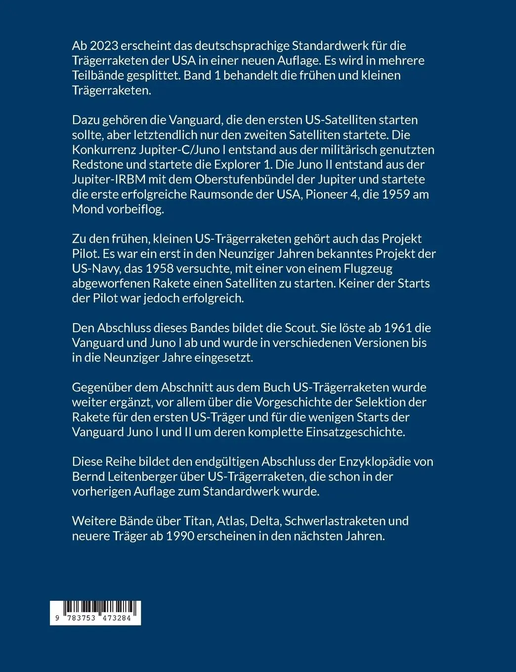 Rückseite: 9783753473284 | US-Trägerraketen 1 | Bernd Leitenberger | Taschenbuch | Paperback