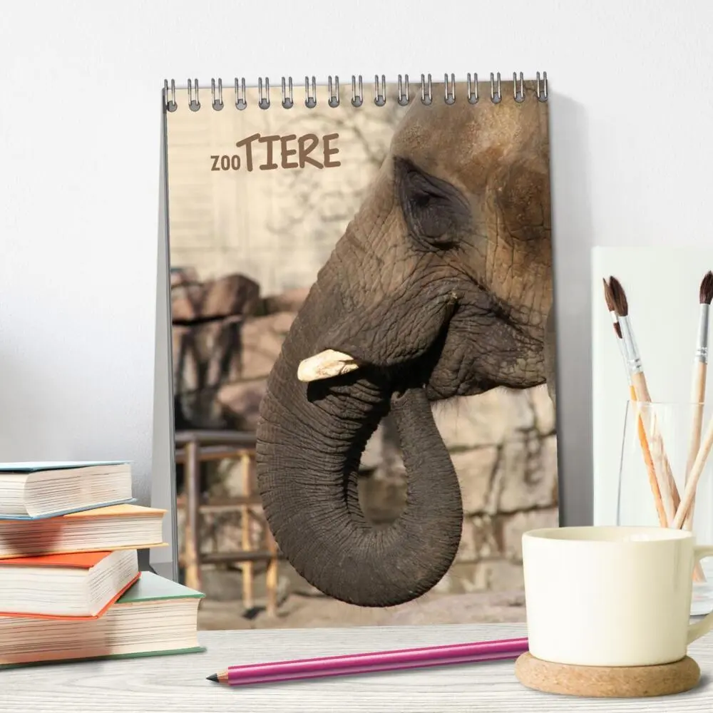 Bild: 9783457073384 | Zootiere (Tischkalender 2025 DIN A5 hoch), CALVENDO Monatskalender