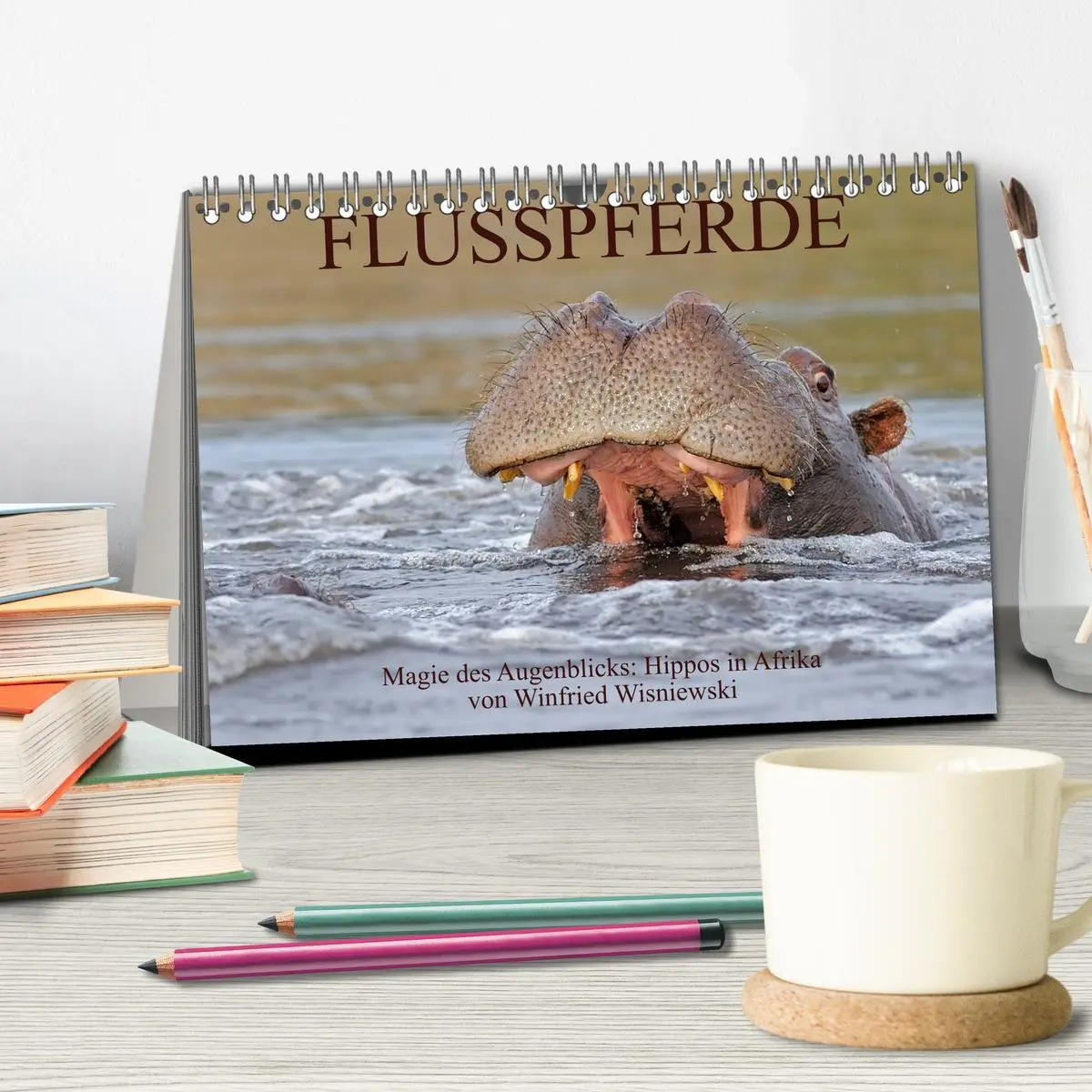 Bild: 9783516163384 | Flusspferde Magie des Augenblicks - Hippos in Afrika (Tischkalender...