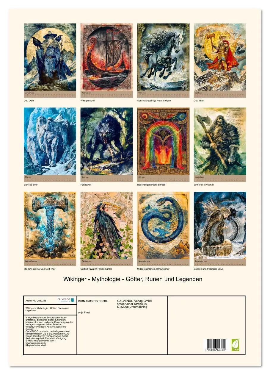 Bild: 9783516613384 | Wikinger - Mythologie - Götter, Runen und Legenden (Wandkalender...