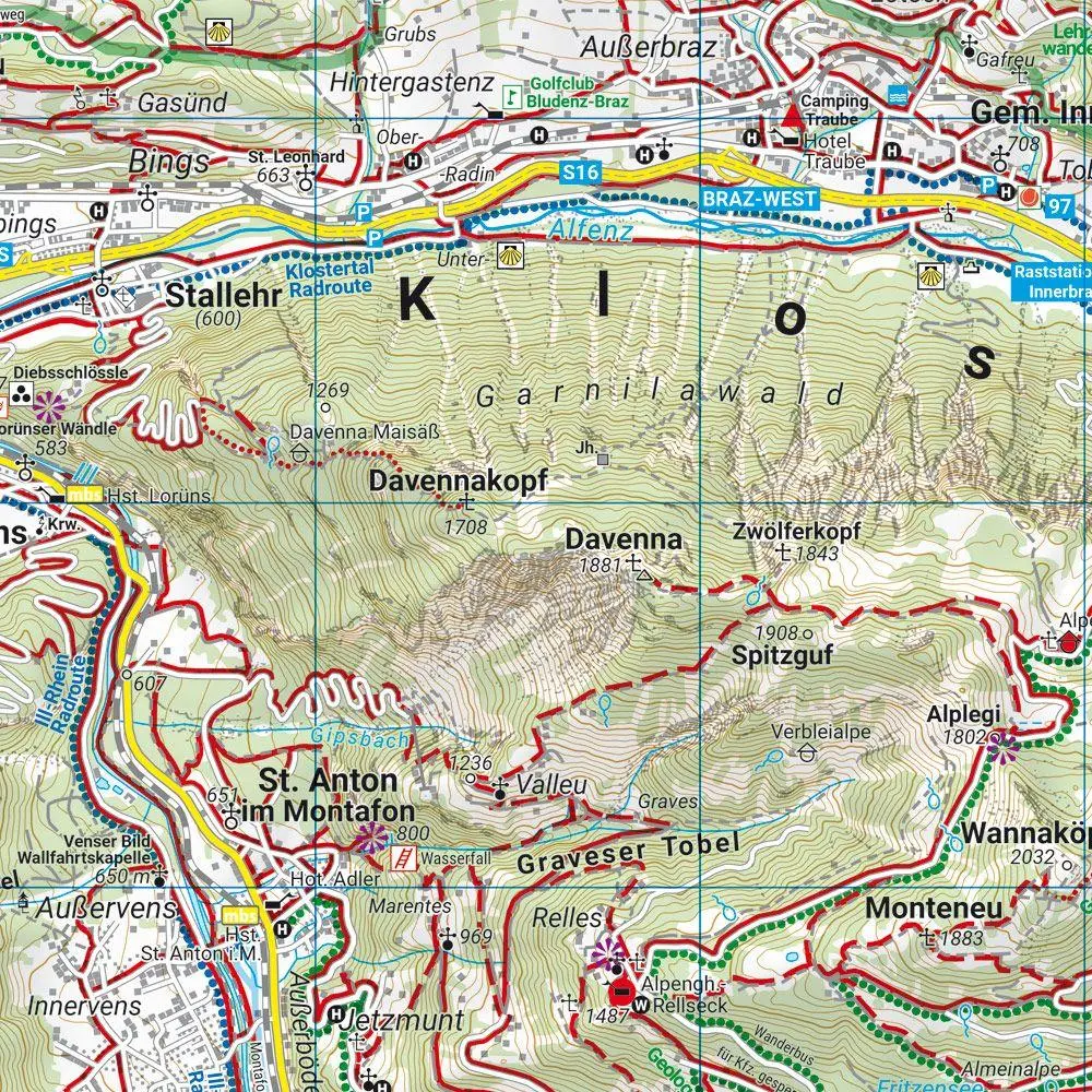Bild: 9783707923384 | freytag &amp; berndt Wanderkarte WK 374 Montafon, Klostertal -...
