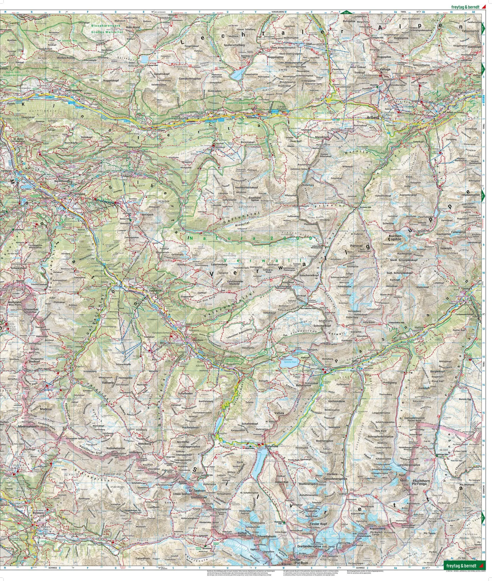 Bild: 9783707923384 | freytag &amp; berndt Wanderkarte WK 374 Montafon, Klostertal -...
