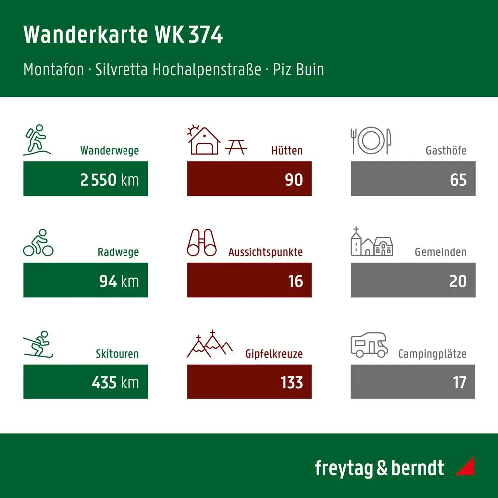 Bild: 9783707923384 | freytag &amp; berndt Wanderkarte WK 374 Montafon, Klostertal -...