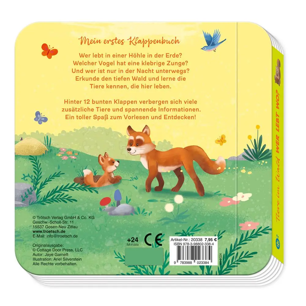 Bild: 9783988023384 | Trötsch Pappenbuch mit Klappen Mein erstes Klappenbuch Tiere im...