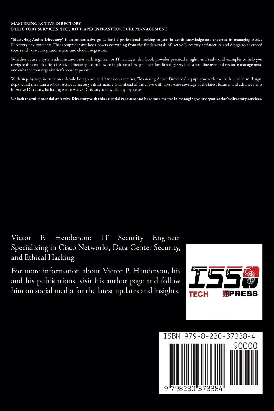 Rückseite: 9798230373384 | Mastering Active Directory | Victor P Henderson | Taschenbuch | 2024