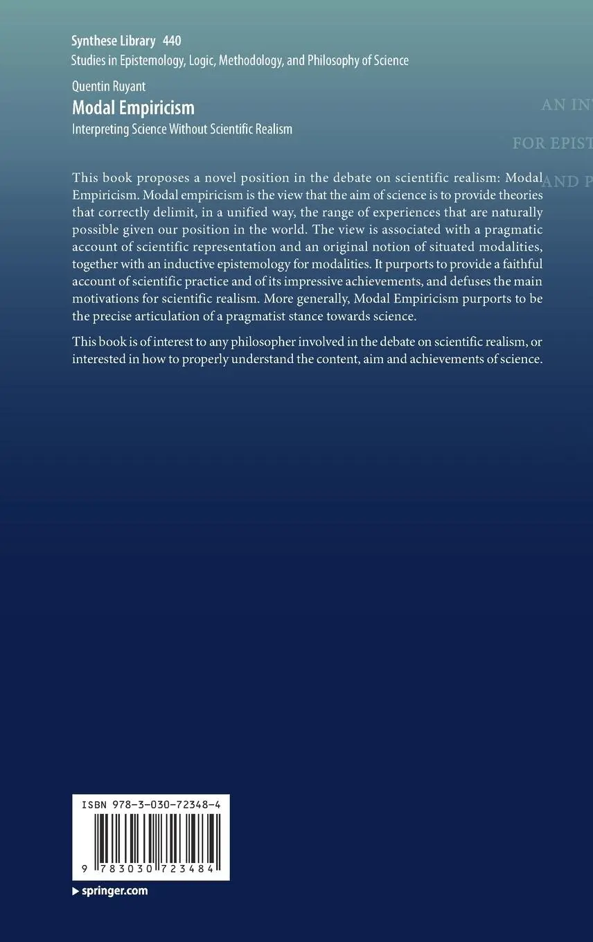 Rückseite: 9783030723484 | Modal Empiricism | Interpreting Science Without Scientific Realism