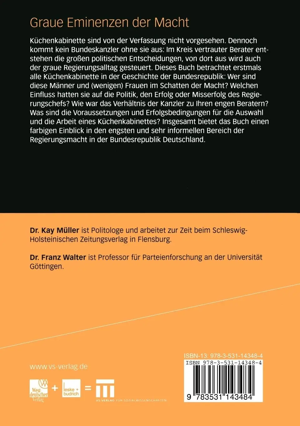 Rückseite: 9783531143484 | Graue Eminenzen der Macht | Kay Müller (u. a.) | Taschenbuch | 214 S.