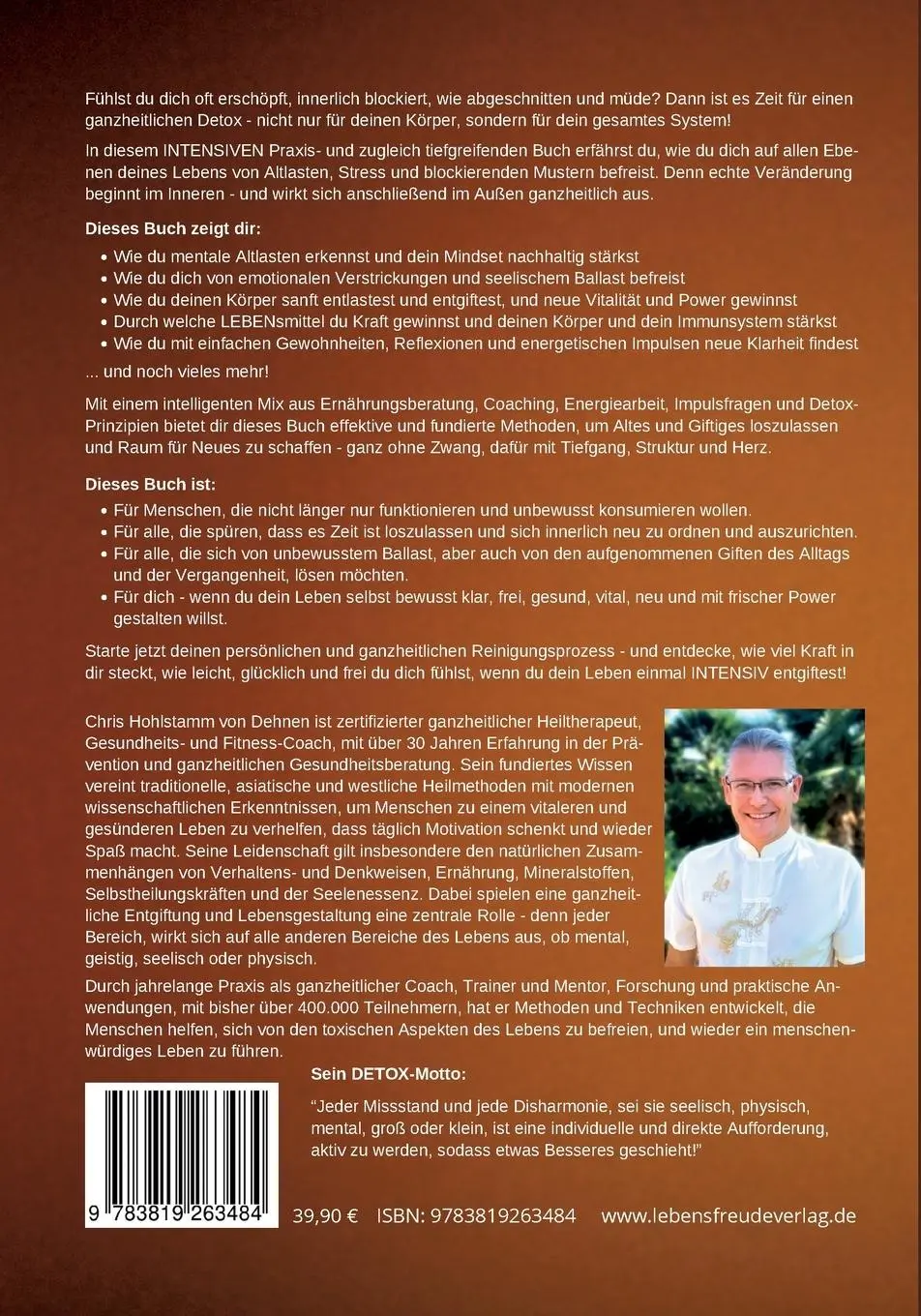 Rückseite: 9783819263484 | Mind-Body-Soul Detox | Chris Hohlstamm von Dehnen zu Wendhausen | Buch