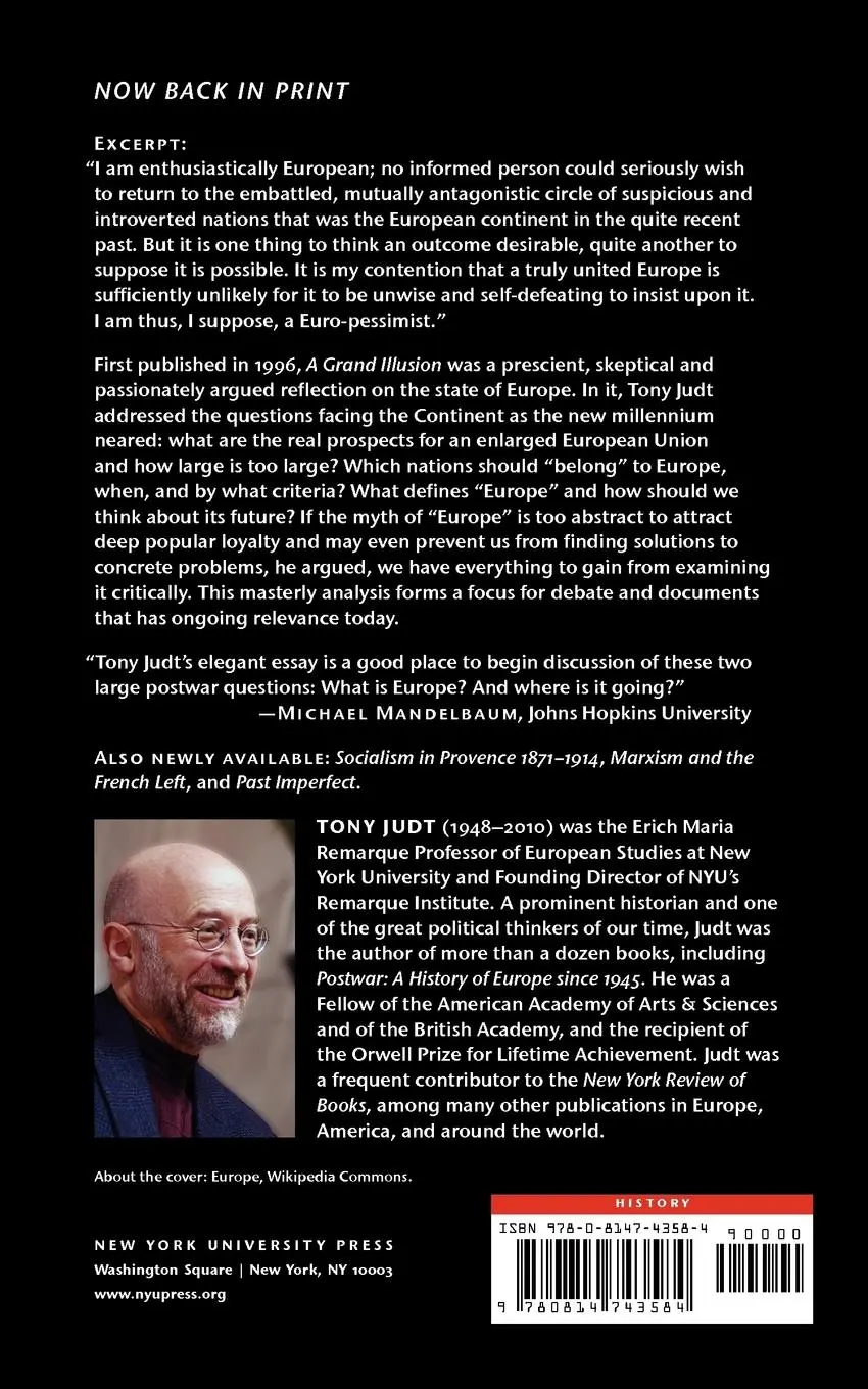 Rückseite: 9780814743584 | A Grand Illusion? | An Essay on Europe | Tony Judt | Taschenbuch