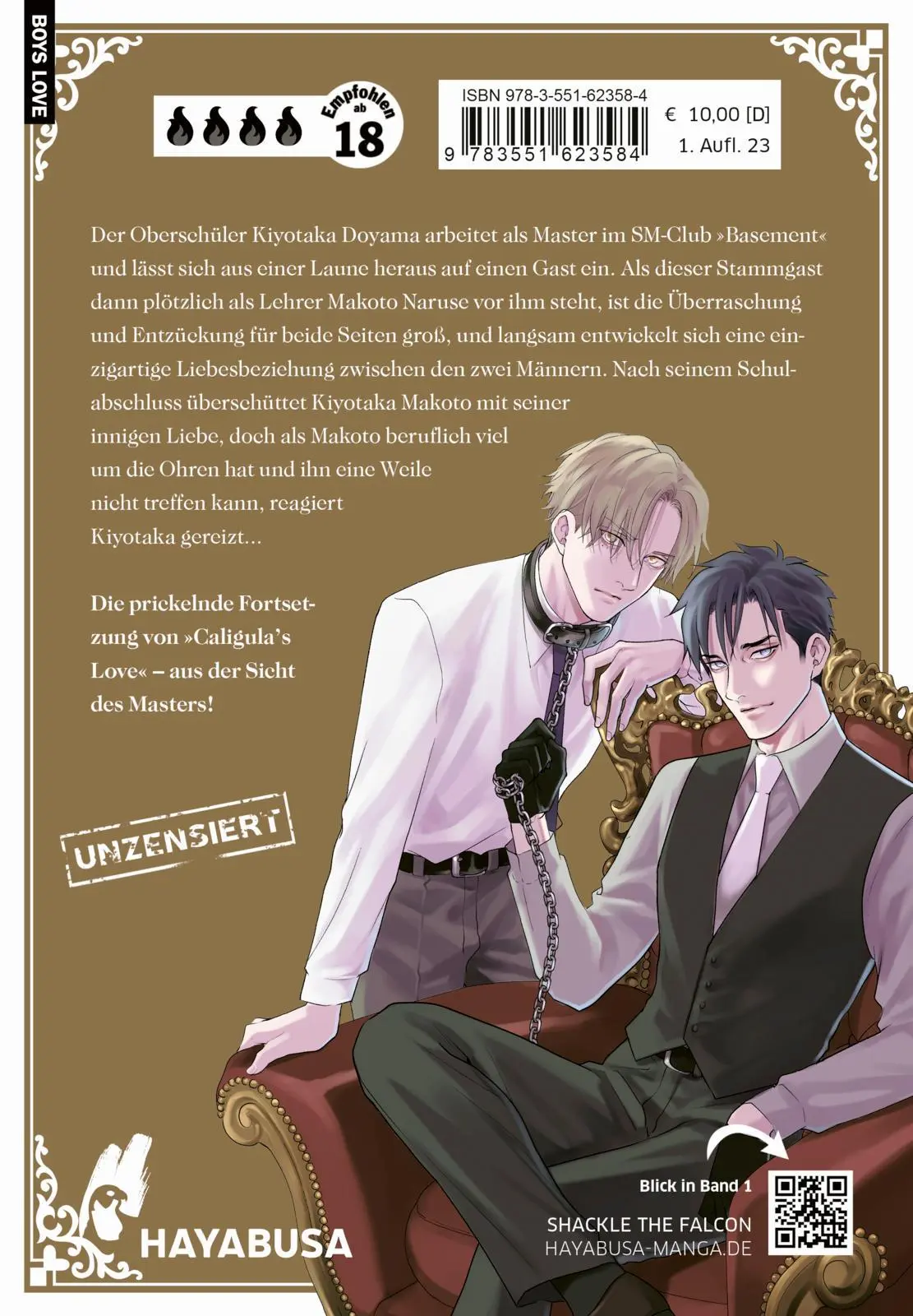 Rückseite: 9783551623584 | Caligula's Love - The Master | Atami Michinoku | Taschenbuch | 290 S.