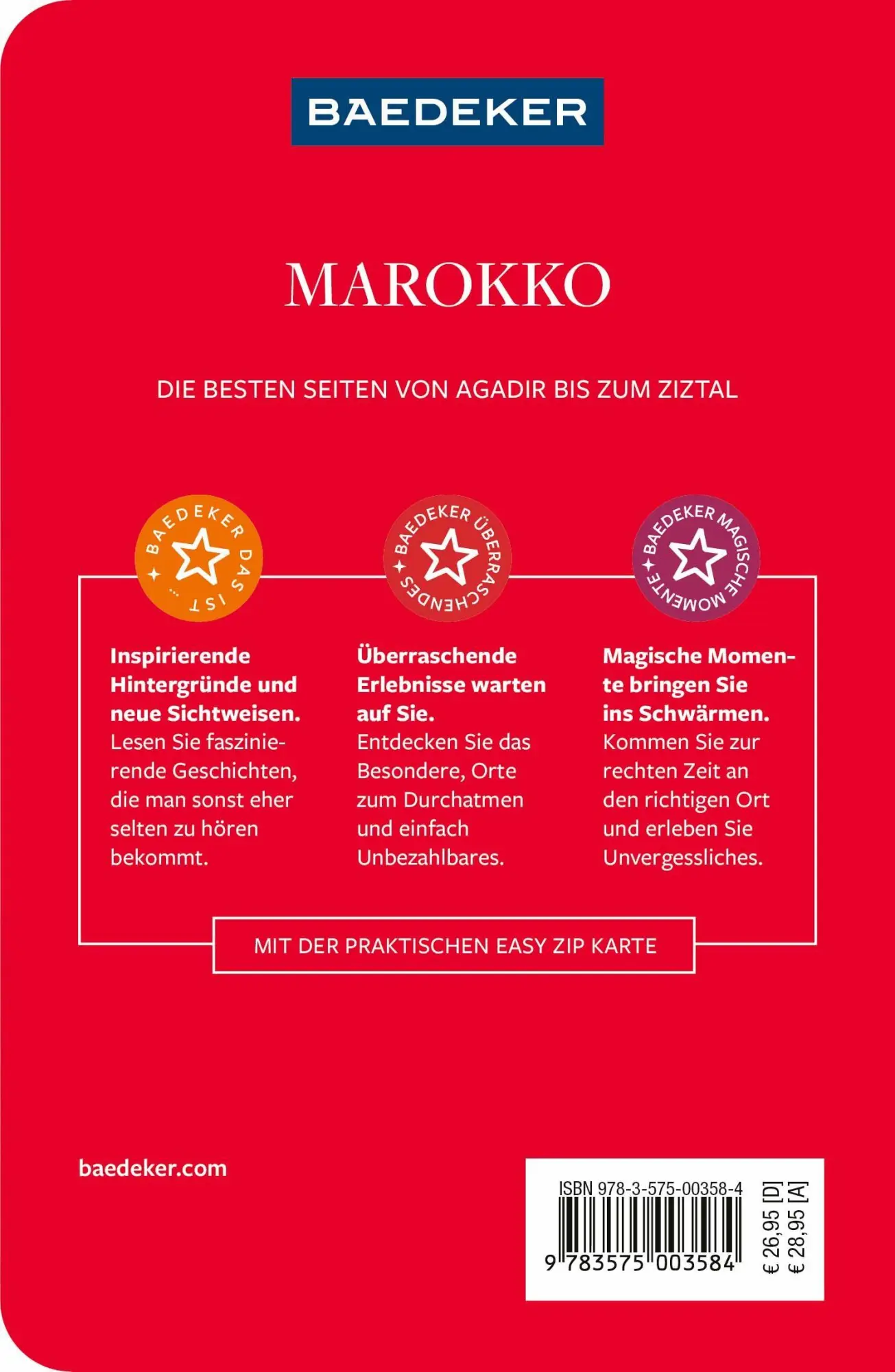 Rückseite: 9783575003584 | Baedeker Reiseführer Marokko | mit praktischer Karte EASY ZIP | Buch