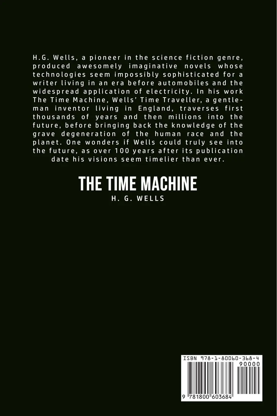 Rückseite: 9781800603684 | The Time Machine | H. G. Wells | Taschenbuch | Kartoniert / Broschiert