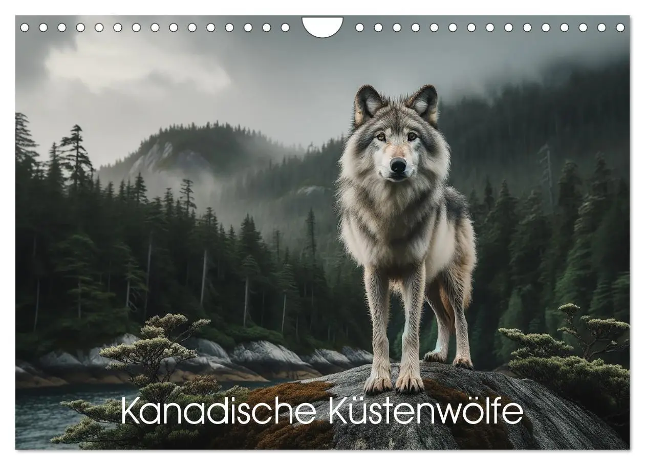 Cover: 9783457353684 | Kanadische Küstenwölfe (Wandkalender 2026 DIN A4 quer), CALVENDO...