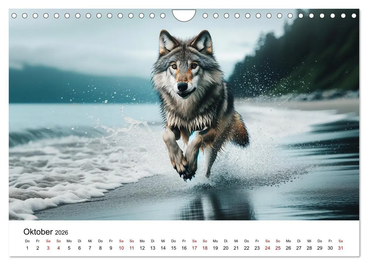Bild: 9783457353684 | Kanadische Küstenwölfe (Wandkalender 2026 DIN A4 quer), CALVENDO...