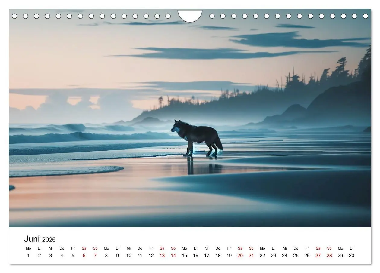 Bild: 9783457353684 | Kanadische Küstenwölfe (Wandkalender 2026 DIN A4 quer), CALVENDO...
