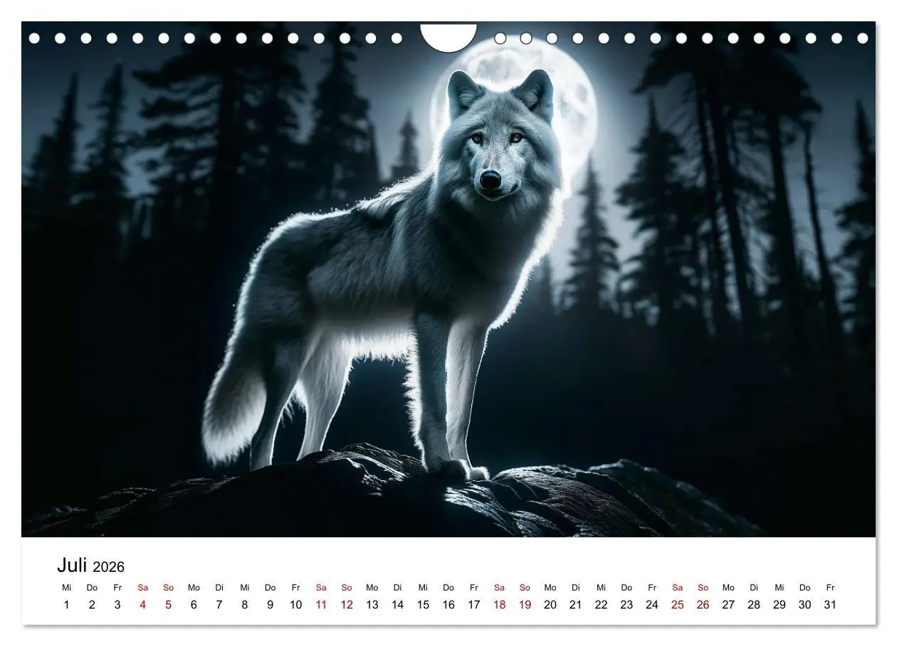 Bild: 9783457353684 | Kanadische Küstenwölfe (Wandkalender 2026 DIN A4 quer), CALVENDO...