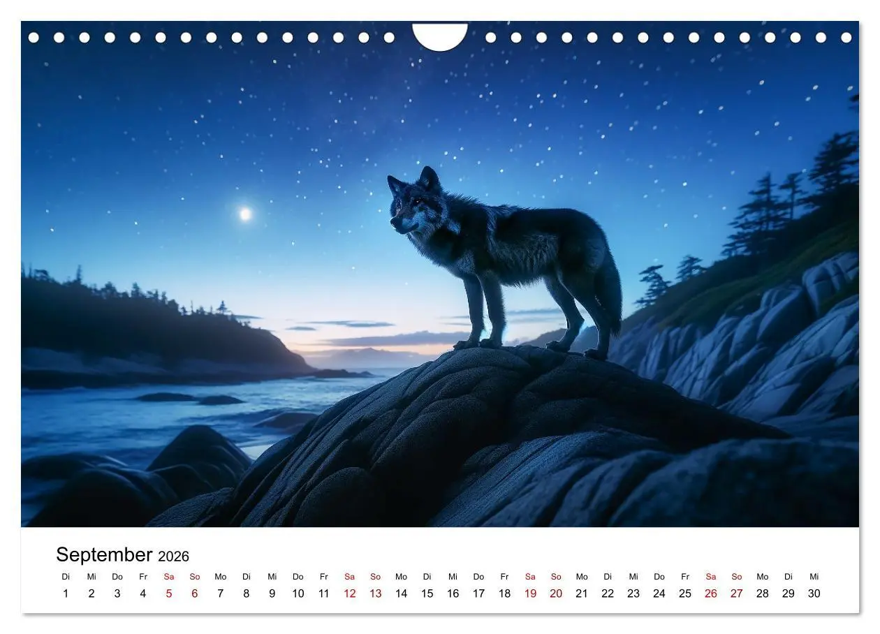 Bild: 9783457353684 | Kanadische Küstenwölfe (Wandkalender 2026 DIN A4 quer), CALVENDO...