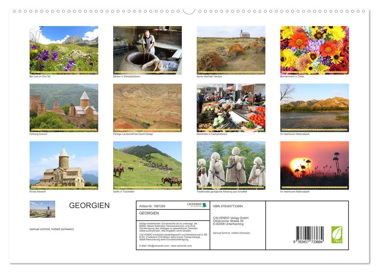 Bild: 9783457733684 | GEORGIEN (hochwertiger Premium Wandkalender 2026 DIN A2 quer),...