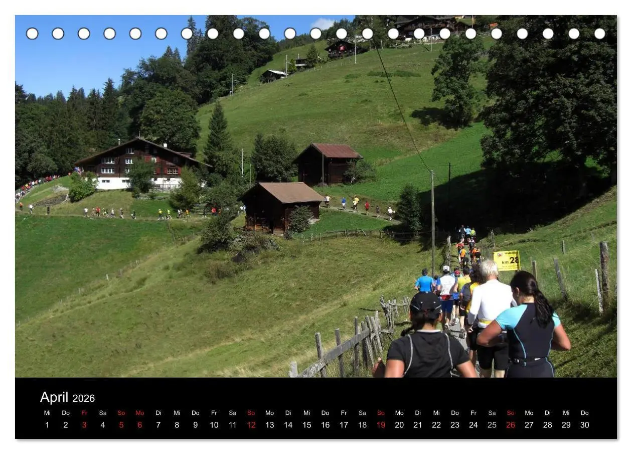 Bild: 9783516203684 | Der Jungfrau-Marathon (Tischkalender 2026 DIN A5 quer), CALVENDO...