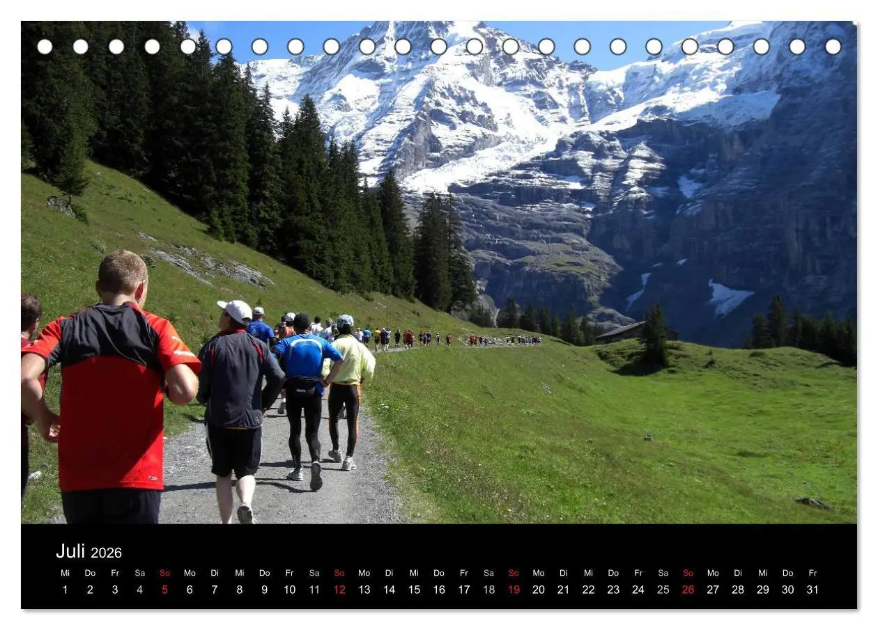 Bild: 9783516203684 | Der Jungfrau-Marathon (Tischkalender 2026 DIN A5 quer), CALVENDO...
