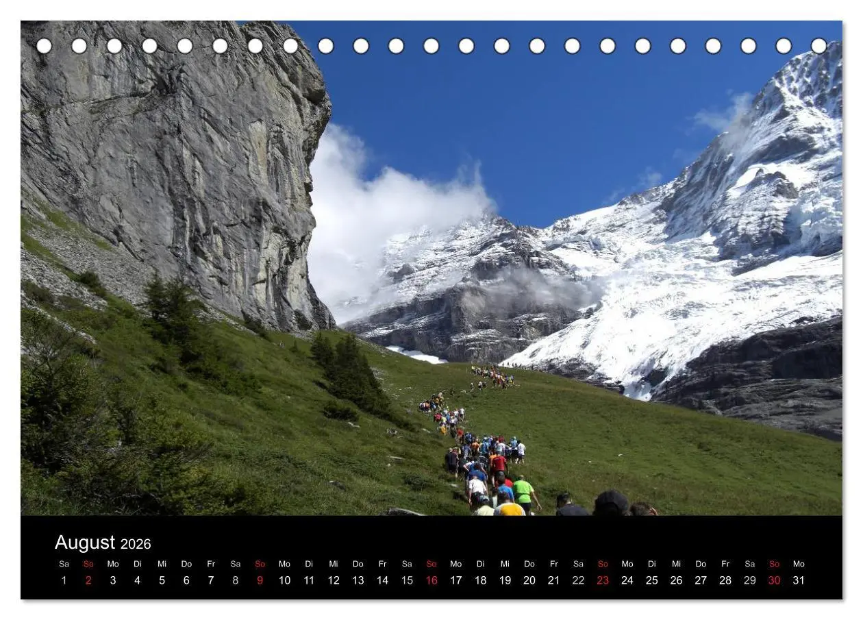 Bild: 9783516203684 | Der Jungfrau-Marathon (Tischkalender 2026 DIN A5 quer), CALVENDO...