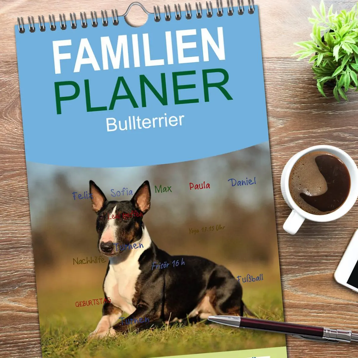 Bild: 9783516513684 | Familienplaner 2026 - Bullterrier 2026 - Kleine Clowns mit großem...