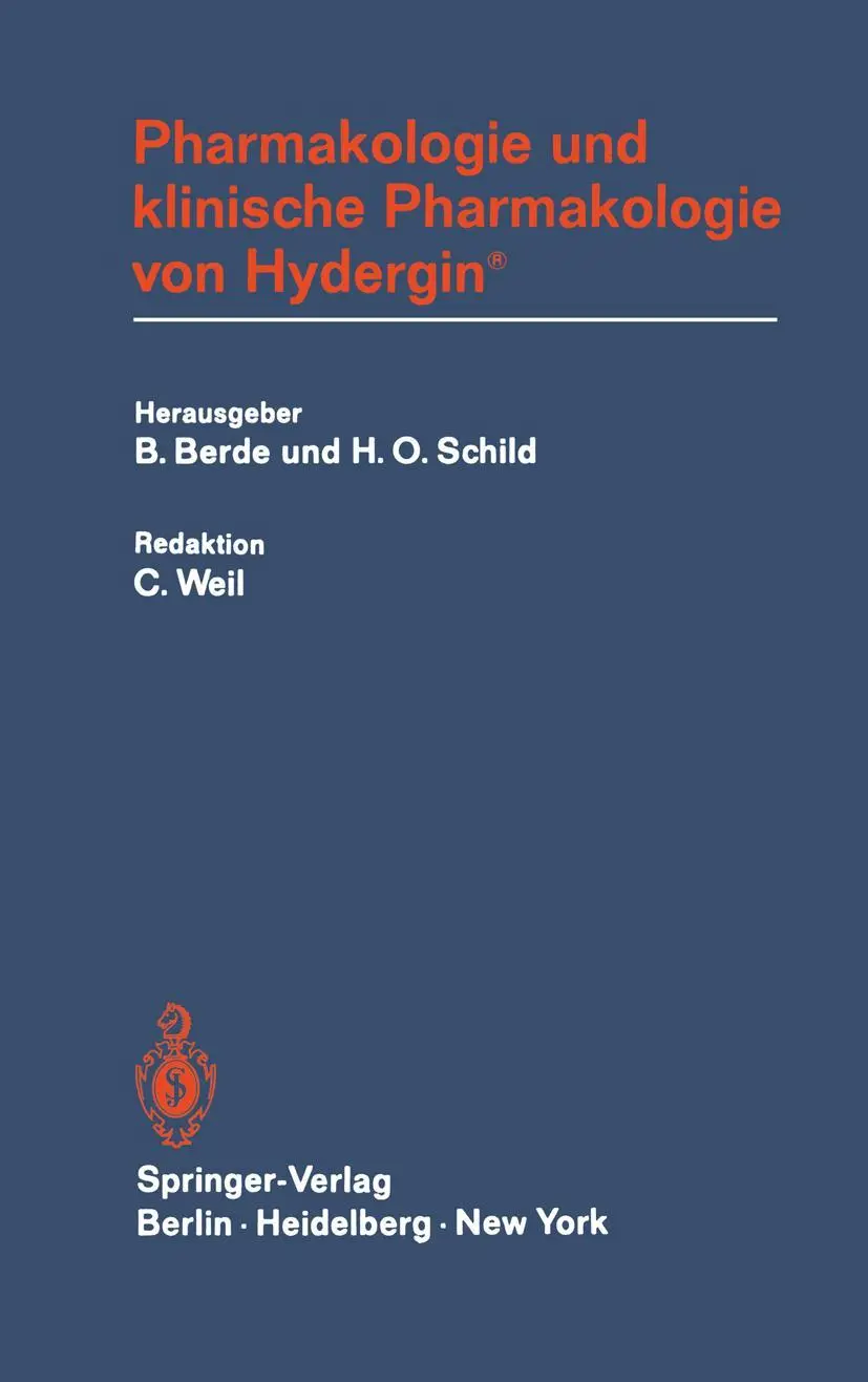Cover: 9783540103684 | Pharmakologie und klinische Pharmakologie von Hydergin® | Weil (u. a.)