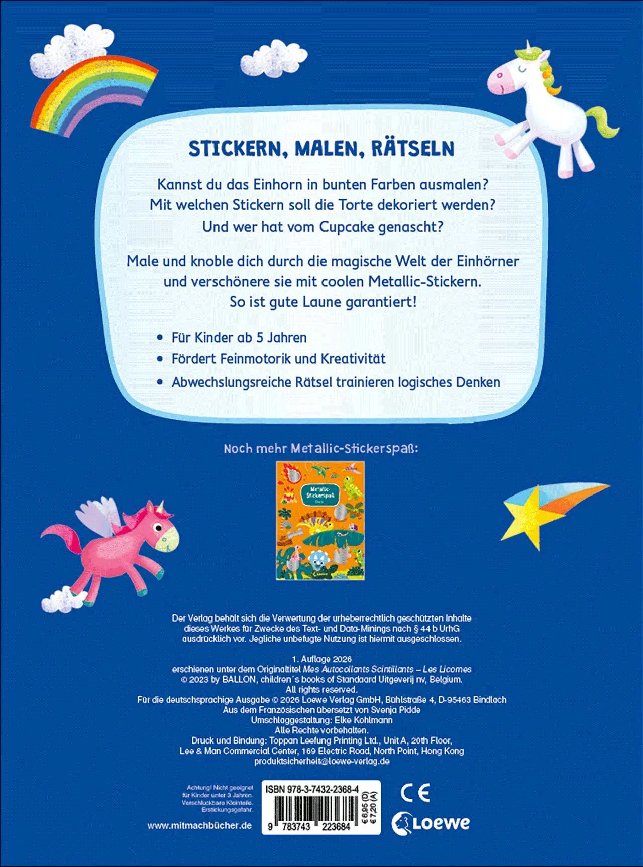 Bild: 9783743223684 | Metallic-Stickerspaß - Einhörner | Svenja Pidde | Taschenbuch | 32 S.