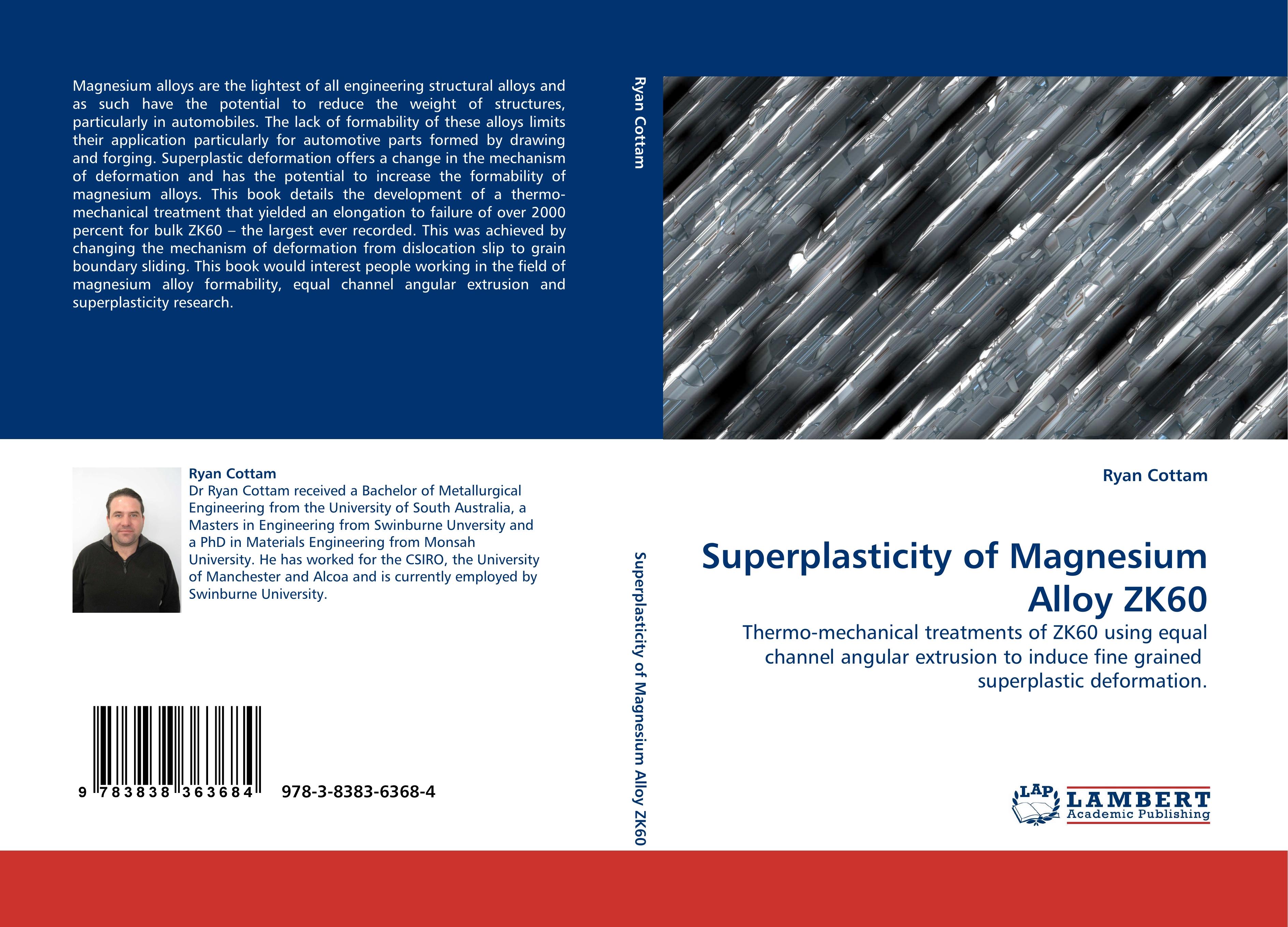 Superplasticity of Magnesium Alloy ZK60 | Thermo-mechanical treatments of ZK60 using equal channel angular extrusion to induce fine grained superplastic deformation. | Ryan Cottam | Taschenbuch | 2010 - Cottam, Ryan