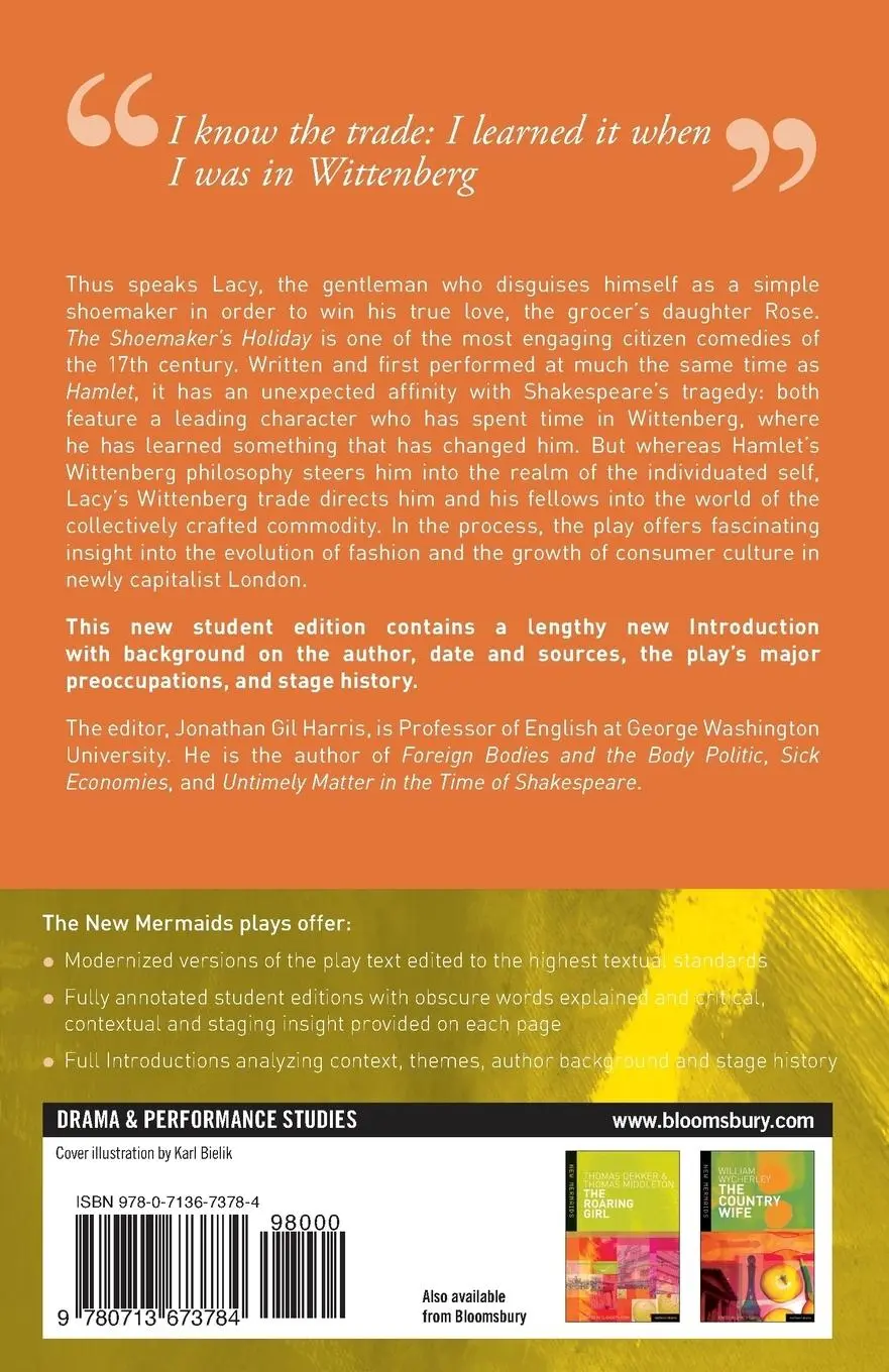 Rückseite: 9780713673784 | The Shoemaker's Holiday | Thomas Dekker | Taschenbuch | Englisch