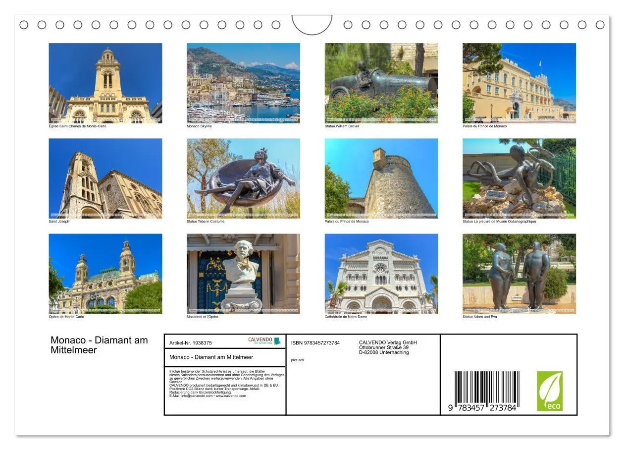 Bild: 9783457273784 | Monaco - Diamant am Mittelmeer (Wandkalender 2026 DIN A4 quer),...