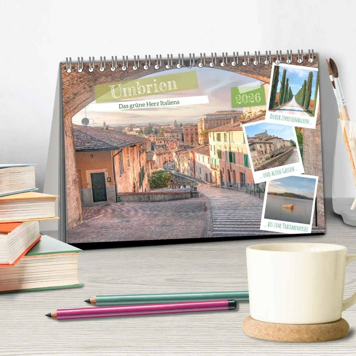 Bild: 9783457583784 | Umbrien - Das grüne Herz Italiens (Tischkalender 2026 DIN A5 quer),...