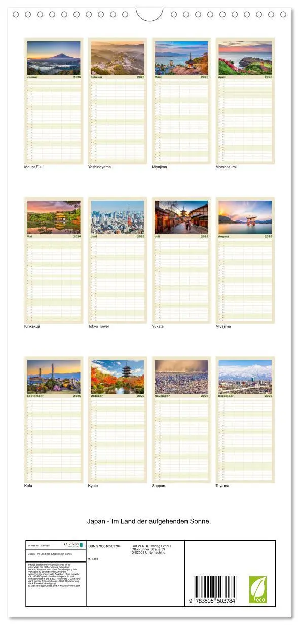 Bild: 9783516503784 | Familienplaner 2026 - Japan - Im Land der aufgehenden Sonne. mit 5...