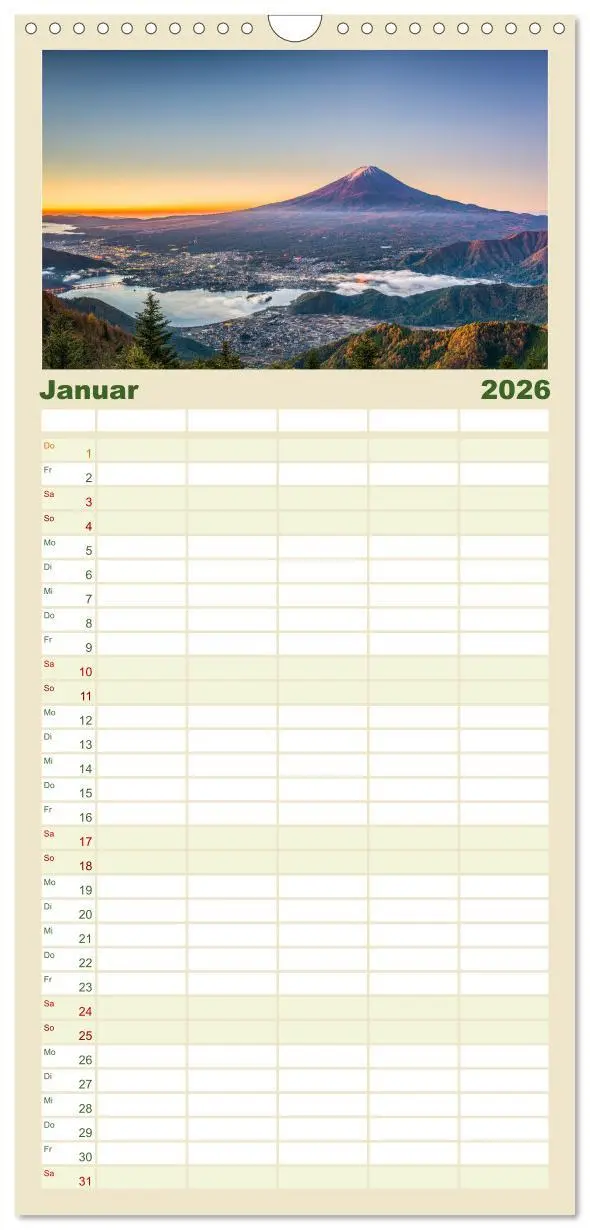 Bild: 9783516503784 | Familienplaner 2026 - Japan - Im Land der aufgehenden Sonne. mit 5...