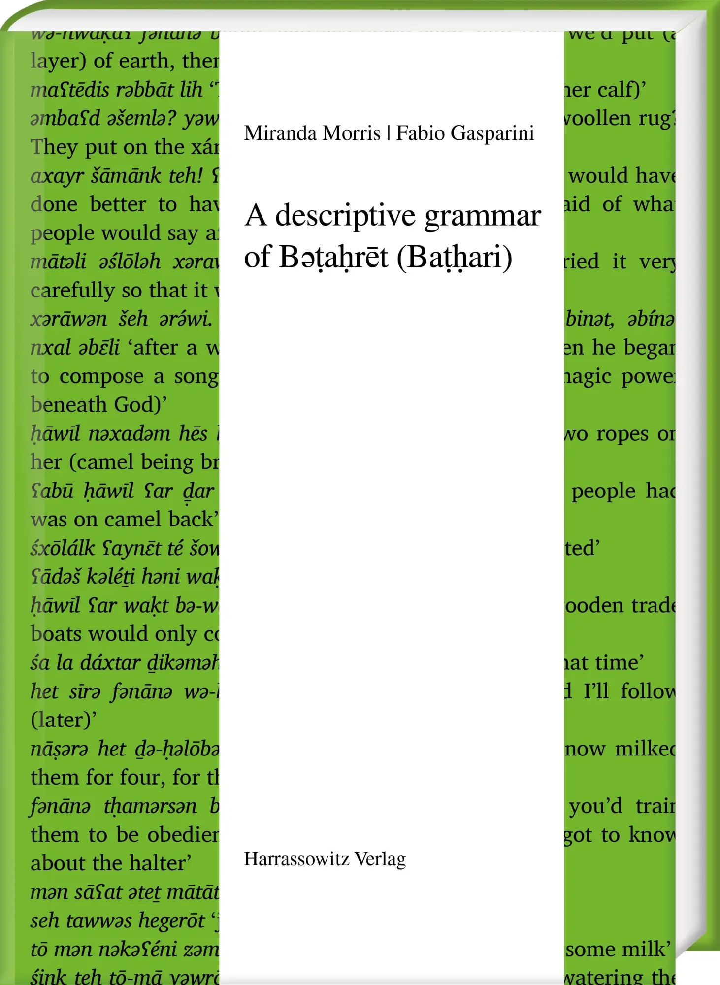 Cover: 9783447123884 | A descriptive grammar of B¿¿a¿r¿t (Ba¿¿ari) | Miranda Morris (u. a.)