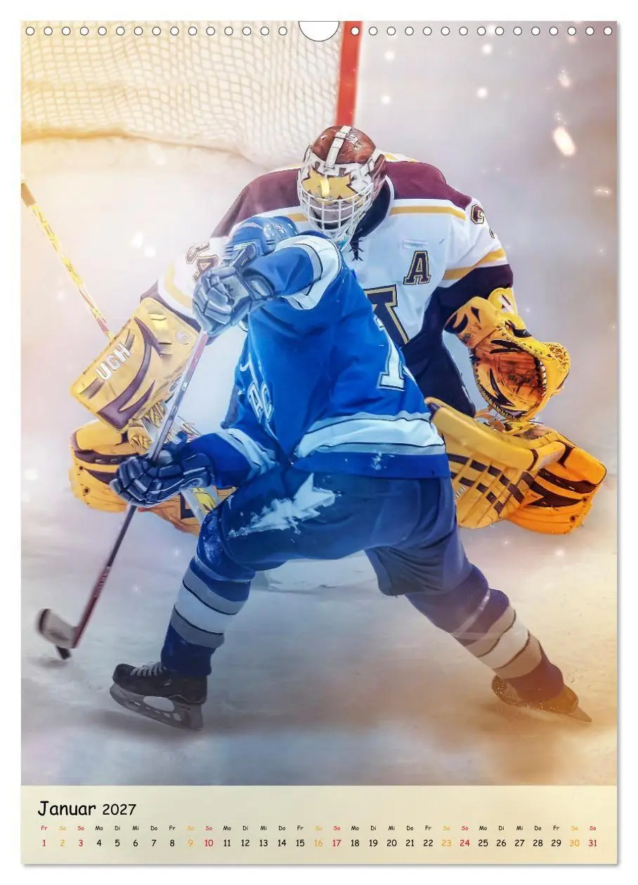 Bild: 9783569443884 | Eishockey Leidenschaft (Wandkalender 2027 DIN A3 hoch), CALVENDO...