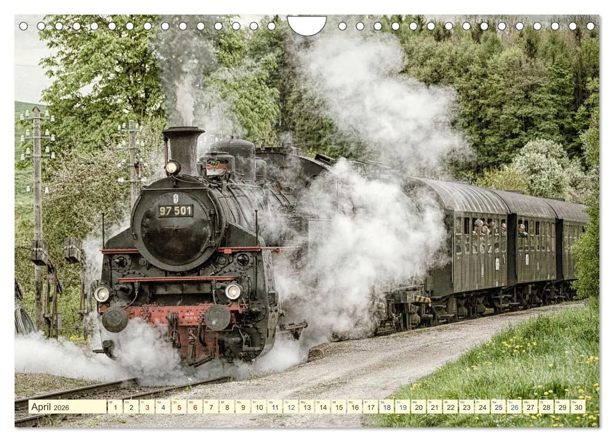 Bild: 9783457703984 | Dampfloks - eindrucksvolle Lokomotiven (Wandkalender 2026 DIN A4...